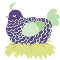 A overcast and gluppy chicken with a lace pattern
