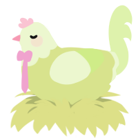 sour grapes, a lemon and apple chicken with a head pattern