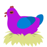 (unnamed), a amethyst and sapphire chicken
