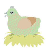 (unnamed), a gluppy and beige chicken with a lace pattern