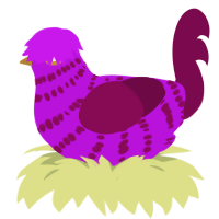 berry smoothie, a amethyst and wine chicken with a bar pattern