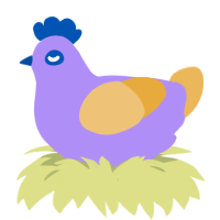 A lilac and honey chicken