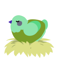 A chartreuse and spring chicken with a head pattern
