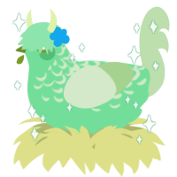 A spring and gluppy chicken with a half-lace pattern
