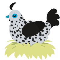 (unnamed), a mist and sable chicken with a speckle pattern
