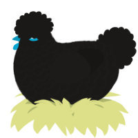 A sable chicken with a lace pattern