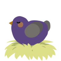 A overcast and grey chicken