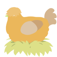 A honey and beige chicken