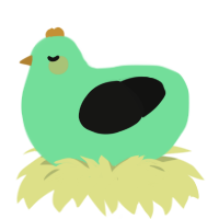 A spring and black chicken