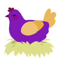 A violet and honey chicken