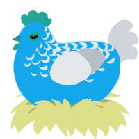 cirrus, a sky and mist chicken with a half-lace pattern