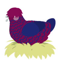 A wine and navy chicken with a lace pattern