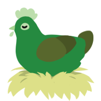 Broccoli, a viridian and olive chicken