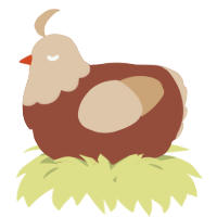 A russet and beige chicken with a head pattern