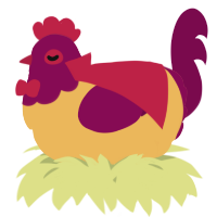 A honey and wine chicken with a head pattern