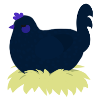 Blueberry, a tumblr chicken with a speckle pattern