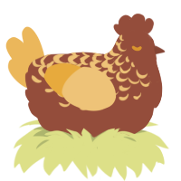 hazelnut latte, a russet and honey chicken with a half-lace pattern