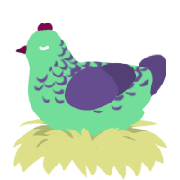 A spring and overcast chicken with a half-lace pattern