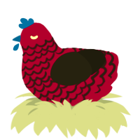 If I Had A Tail, a wine and sable chicken with a lace pattern