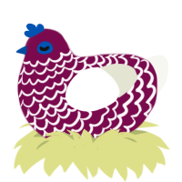 MixedBerryPie, a wine and white chicken with a lace pattern