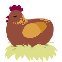 roasted, a russet and orange chicken with a neck-speckle pattern