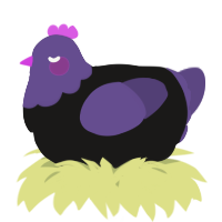 A sable and overcast chicken with a head pattern