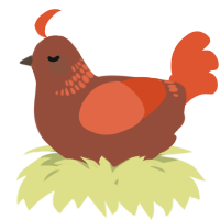 A russet and vermilion chicken with a neck-band pattern