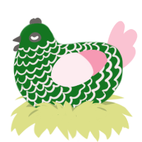 A leaf and rose chicken with a lace pattern