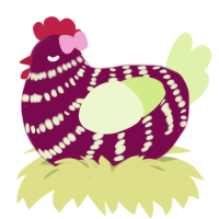 Pomegranate, a wine and apple chicken with a bar pattern