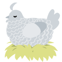 A mist chicken with a lace pattern