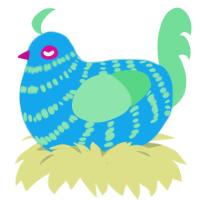 Arcade, a sky and spring chicken with a bar pattern