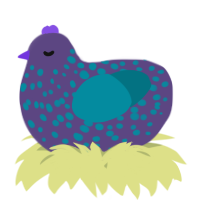 A overcast and sea chicken with a speckle pattern