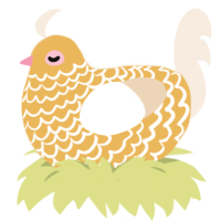Corn Strawberry, a honey and cream chicken with a lace pattern