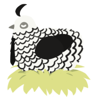 They stole my colors, a white and sable chicken with a lace pattern