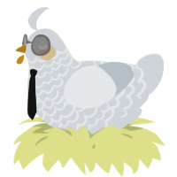 A mist chicken with a lace pattern