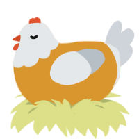(unnamed), a orange and mist chicken with a head pattern