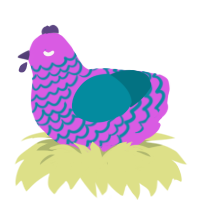 A orchid and sea chicken with a lace pattern