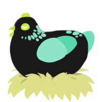 alford plea, a sable and mint chicken with a neck-speckle pattern