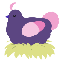 A overcast and pink chicken