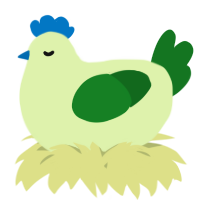 A apple and leaf chicken
