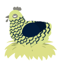 A lemon and tumblr chicken with a lace pattern