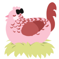 Cut Phone Line, a rose and red chicken with a half-lace pattern