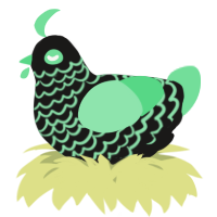 A sable and spring chicken with a lace pattern