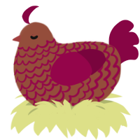 (unnamed), a russet and maroon chicken with a lace pattern