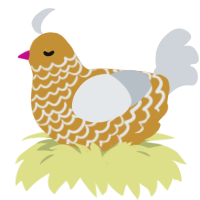 (unnamed), a gold and mist chicken with a lace pattern