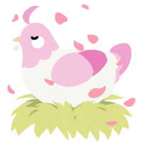 A white and pink chicken with a head pattern