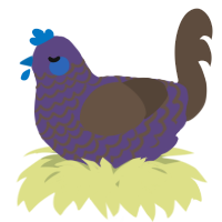A overcast and bark chicken with a lace pattern