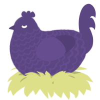 A overcast chicken with a lace pattern