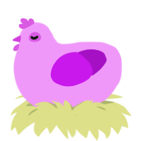 The Infection, a lavender and amethyst chicken