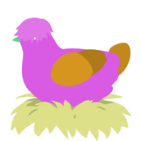 A orchid and ochre chicken